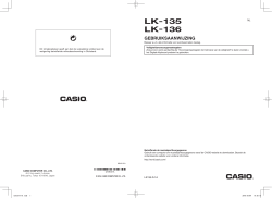 Casio LK-136 - Gebruikershandleiding, Handleiding, de handleiding |  manualzz.com