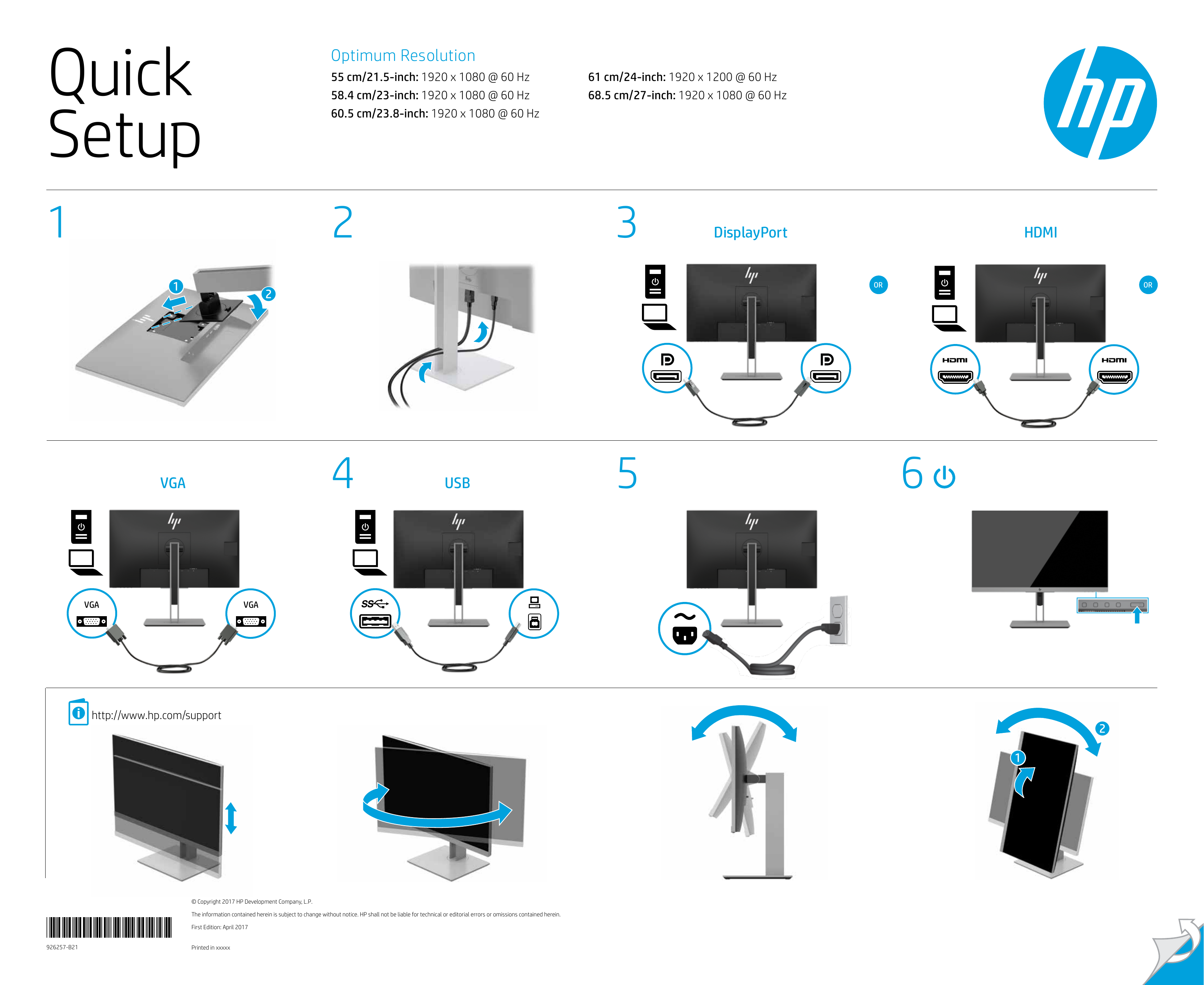 HP EliteDisplay E233 23-inch Monitor User manual | Manualzz