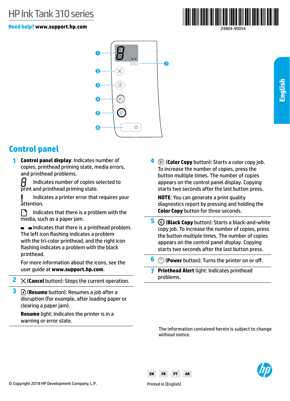 English. HP Ink Tank 310, Ink Tank 318, Ink Tank 316, Ink Tank 319, Ink  Tank 315 | Manualzz