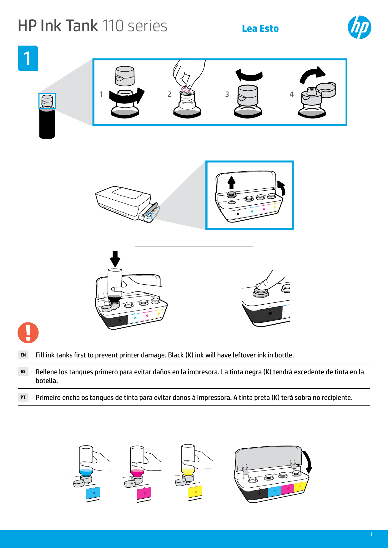HP Ink Tank 118 Setup Poster | Manualzz