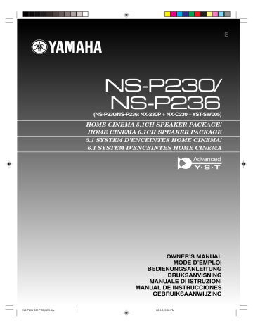 Yamaha NS-P230/P236 Owner's Manual | Manualzz