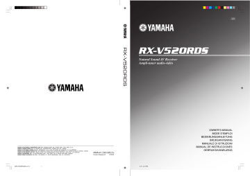 Yamaha RX-V520RDS Owner's Manual | Manualzz