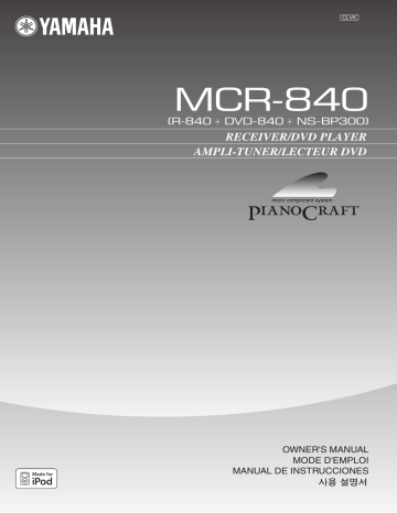 Yamaha MCR-840 OWNER’S MANUAL | Manualzz