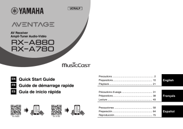 Yamaha RX-A880 User manual | Manualzz