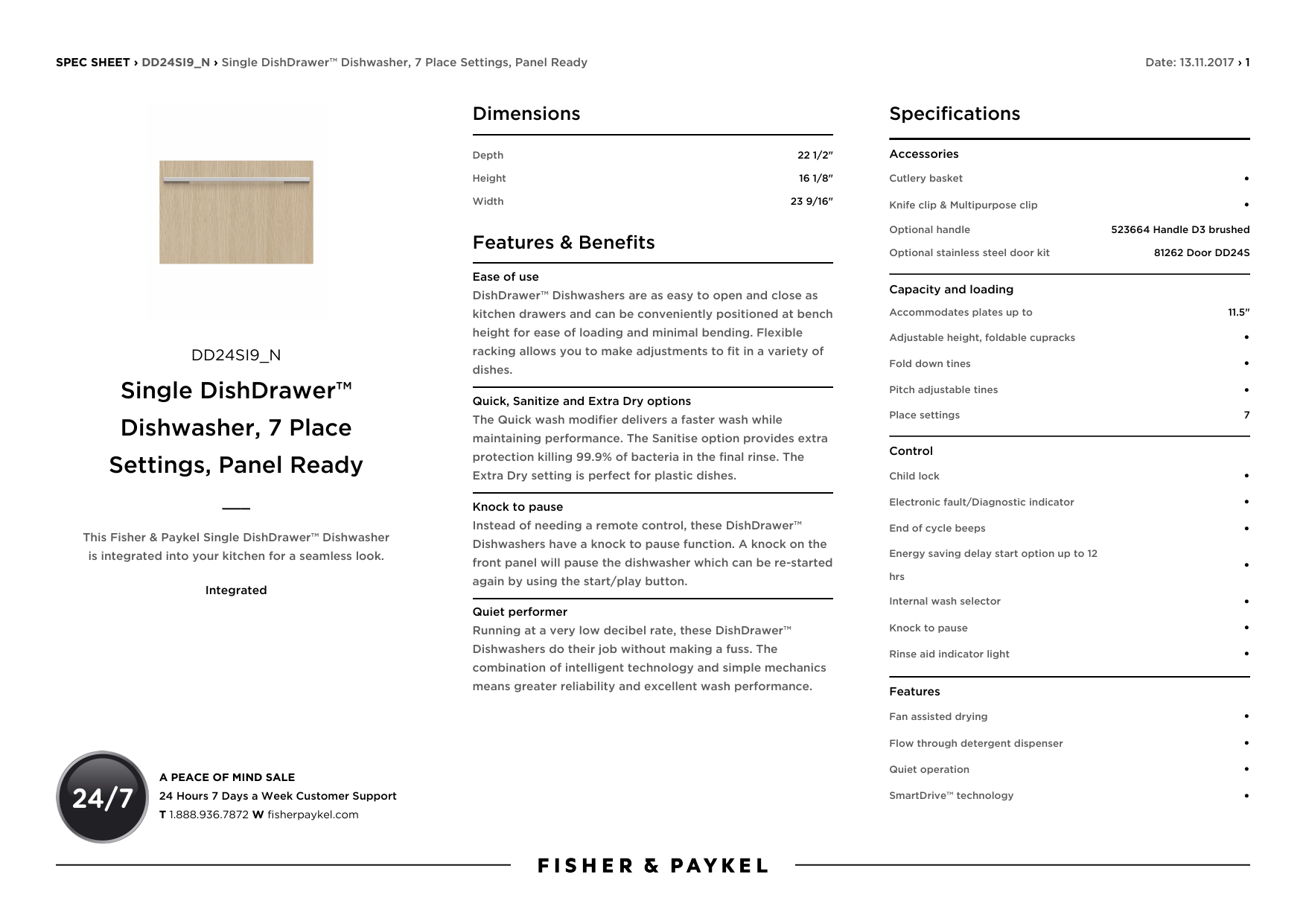 fisher paykel dd24si9n