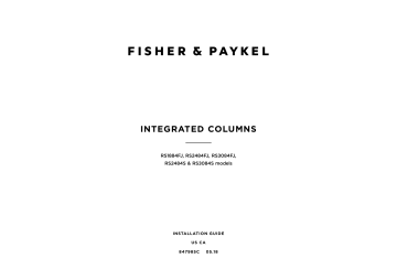 Fisher Paykel RS3084FLJK1 Installation Guide | Manualzz