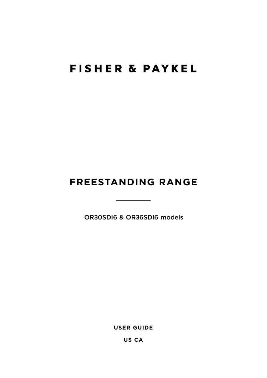 Fisher Paykel Or36sdi6x1 User Guide Manualzz