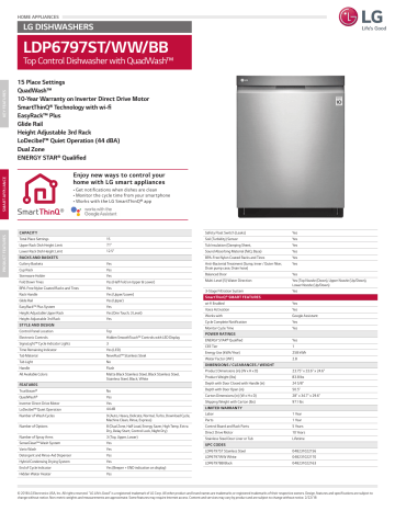 LG LDP6797ST Spec Sheet | Manualzz