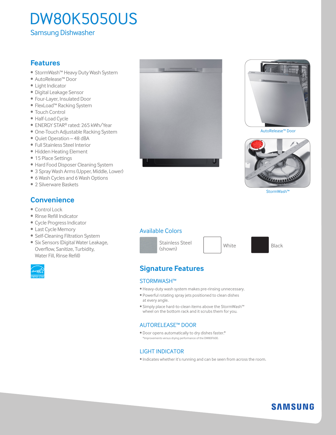samsung dw80k5050us no power