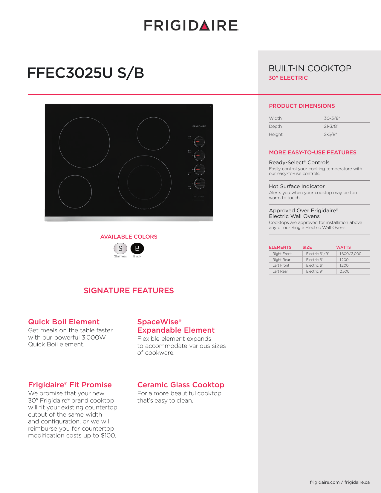 ffec3025ub installation manual