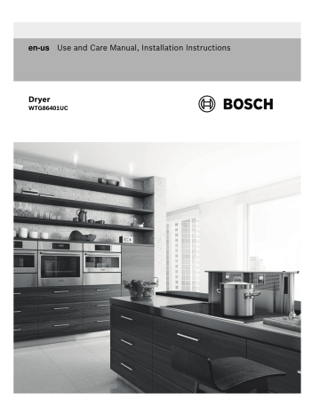 Bosch WTG86401UC Use and Care Manual | Manualzz