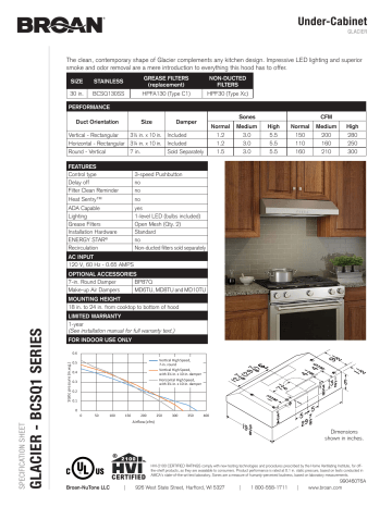 broan manualzz specification