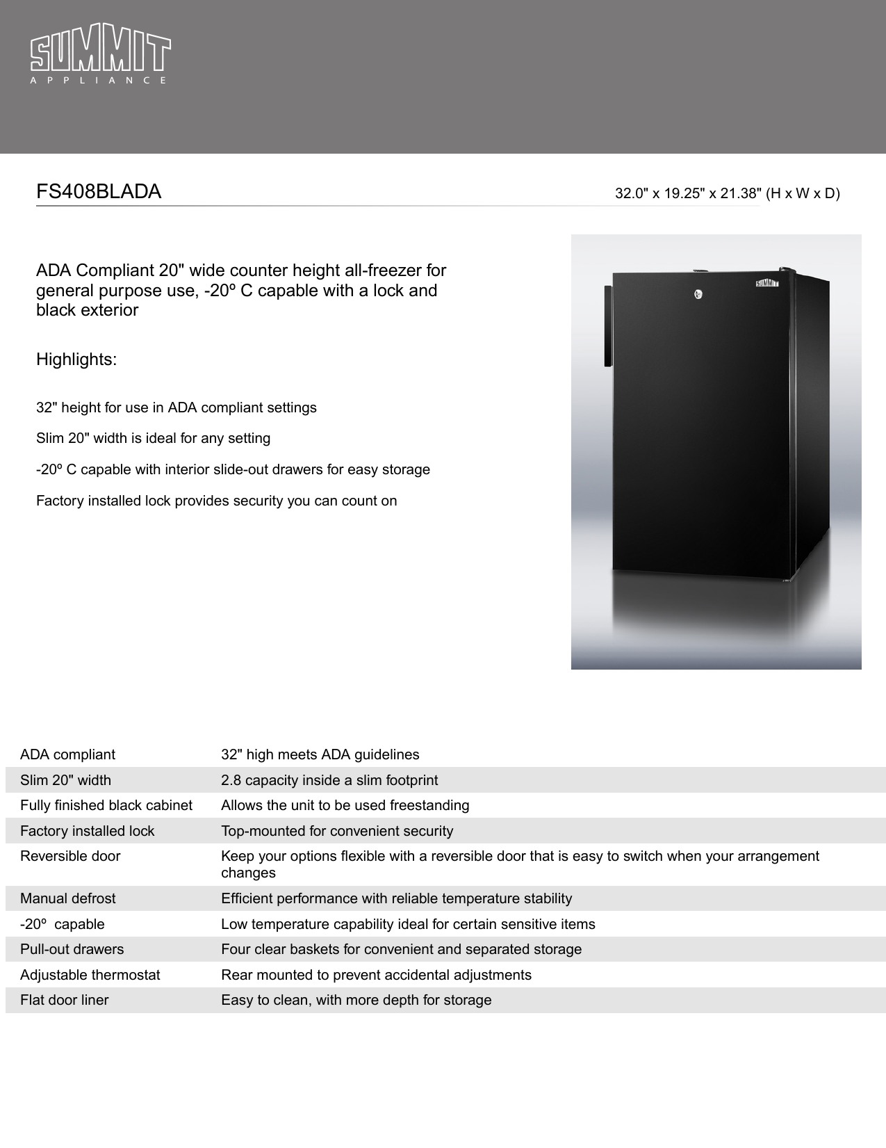 Accucold Fs408blada Brochure Manualzz Com