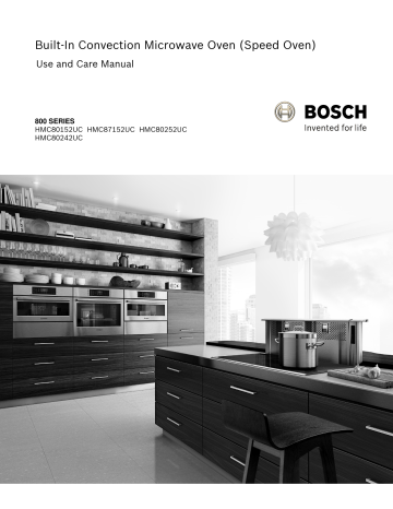 Bosch HMC80242UC Use and Care | Manualzz