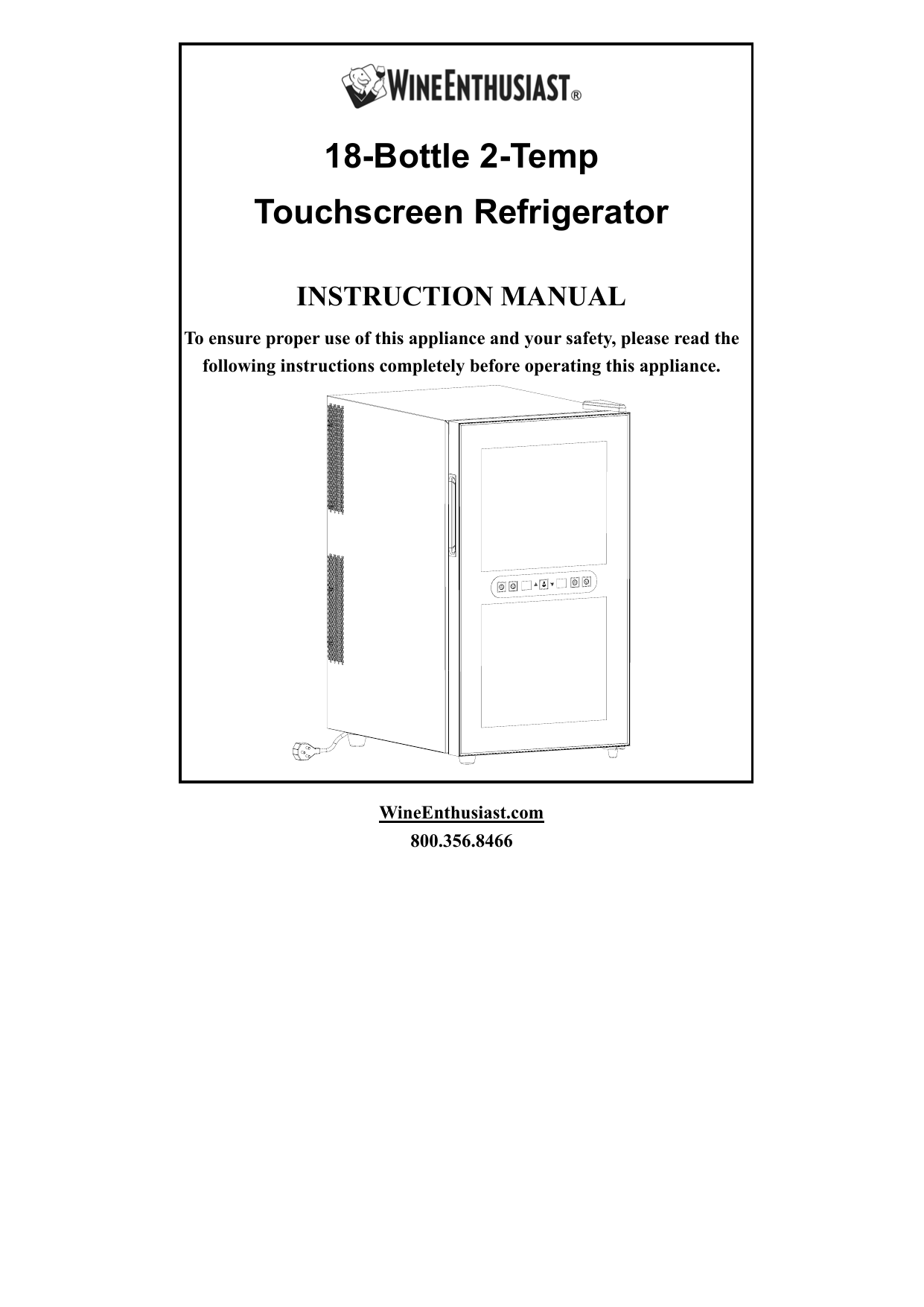 Wine Enthusiast Model 272 Manual