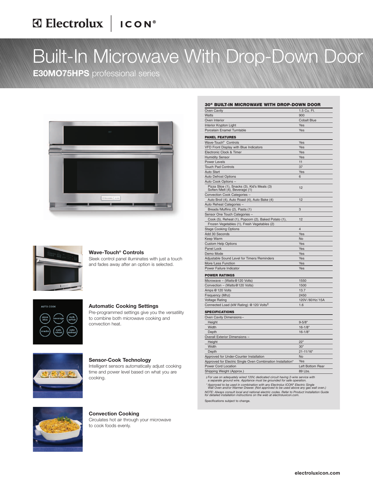 electrolux icon professional e30mo75hp