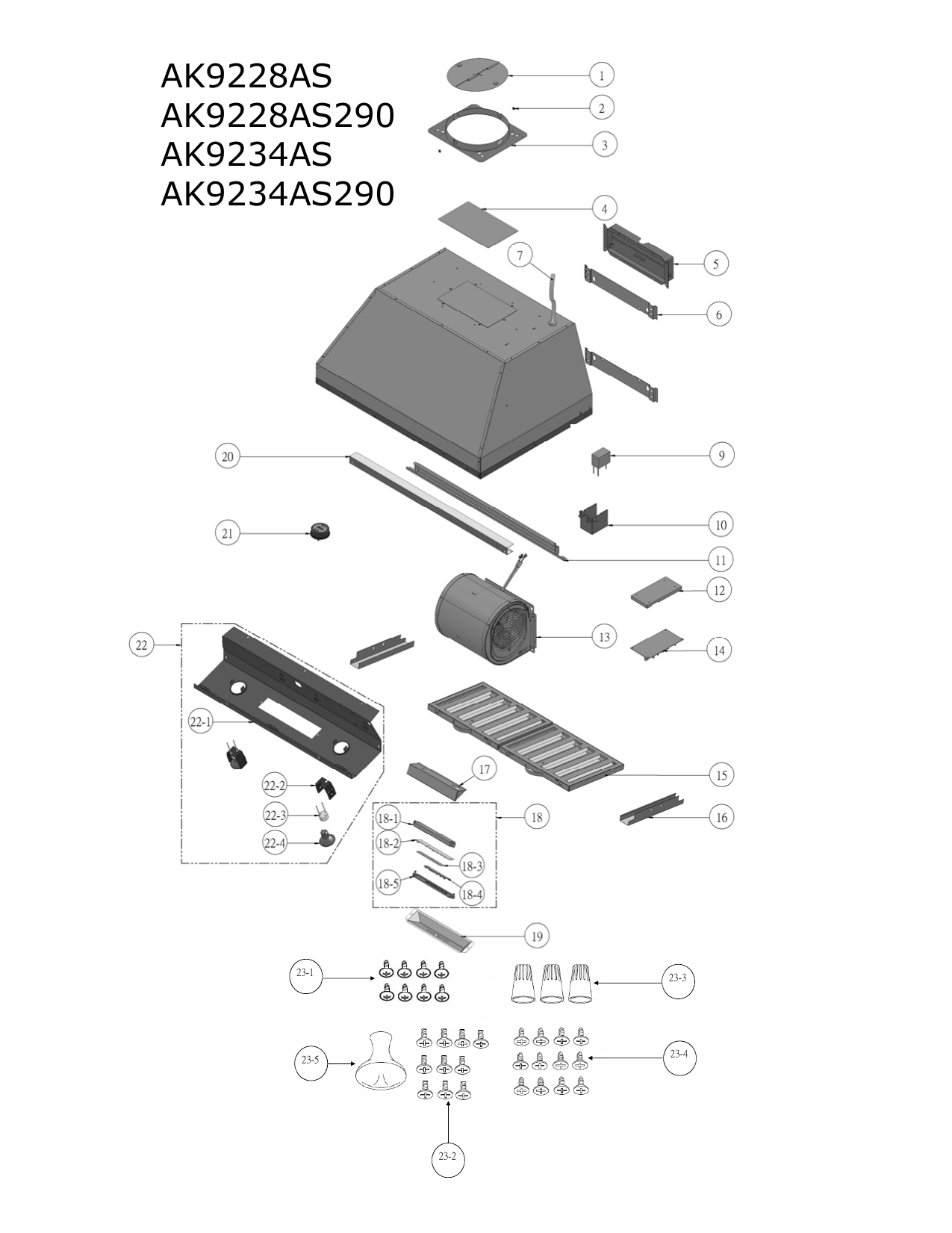 Zephyr AK9234AS Exploded View Diagram Manualzz