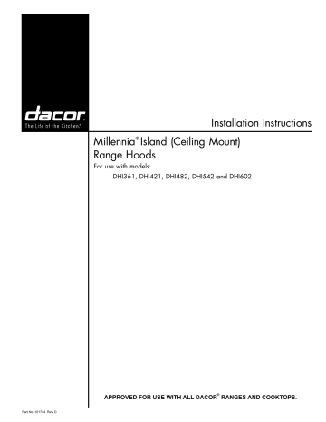 Dacor DHI361 Installation Instructions | Manualzz