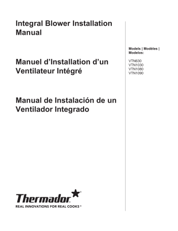 Thermador VTN1030N Installation Manual | Manualzz