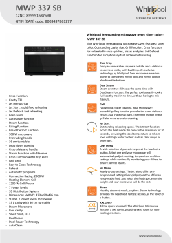 Whirlpool MWP 337 SB - Owner's manual, User guide, User manual |  manualzz.com
