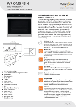 Whirlpool W7 OM5 4S H - Product information, User guide, User manual |  manualzz.com