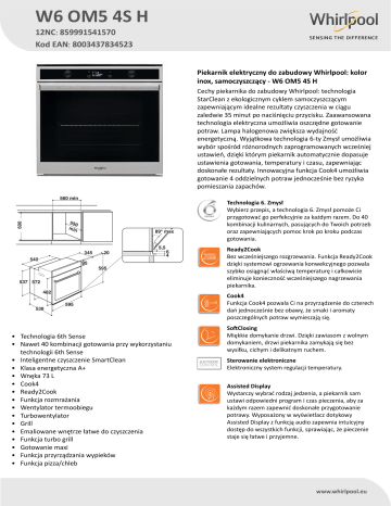 Духовой шкаф whirlpool w6 om5 4s h