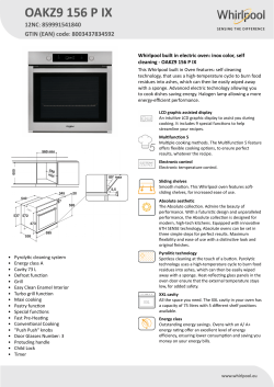 Whirlpool OAKZ9 156 P IX - Important information, Owner's manual, Product  information, Safety guide, User guide, User manual | manualzz.com