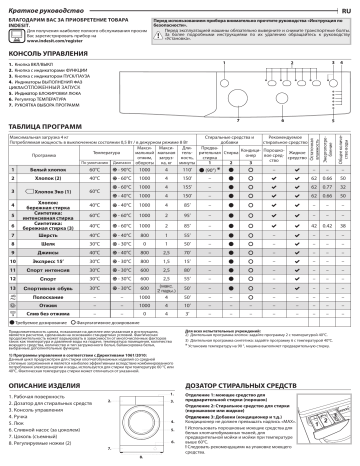 Whirlpool IWUB 41051 BY Руководство пользователя | Manualzz