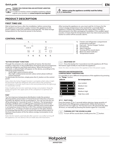 HOTPOINT/ARISTON BCB 4010 AA E O3 Benutzerhandbuch | Manualzz