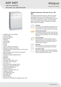 Whirlpool ADP 4407 - Owner's manual, Product information, User guide