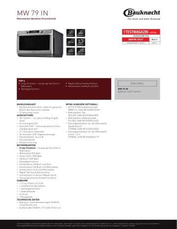 Whirlpool MW 79 IN Product data sheet | Manualzz