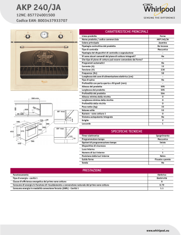 Духовой шкаф whirlpool akp 240 ja