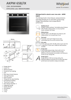 Whirlpool AKPM 658/IX - Информация за продукта, Ръководство за работа,  Ръководство за употреба, Упътване за употреба | manualzz.com