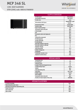 Whirlpool MCP 346 SL - Owner's manual, User guide, User manual |  manualzz.com