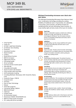 Whirlpool MCP 349 BL - Owner's manual, User guide, User manual |  manualzz.com