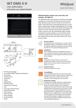 Whirlpool W7 OM5 4 H - Important information, Product information, User  guide, User manual | manualzz.com
