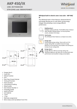 Whirlpool AKP 450/IX - Important information, Owner's manual, Product  information, User guide, User manual | manualzz.com