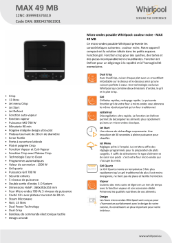 Whirlpool MAX 49 MB - Owner's manual, User guide, User manual | manualzz.com