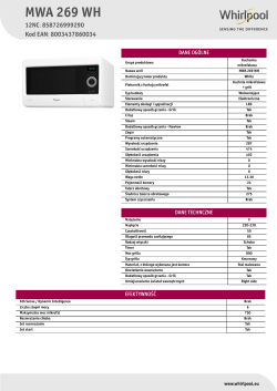 Whirlpool MWA 269 WH - Owner's manual, User guide, User manual |  manualzz.com