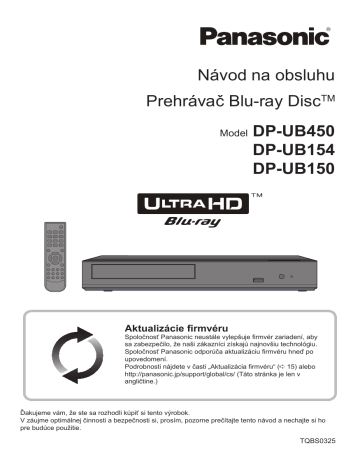 Panasonic DPUB150 Návod na používanie | Manualzz
