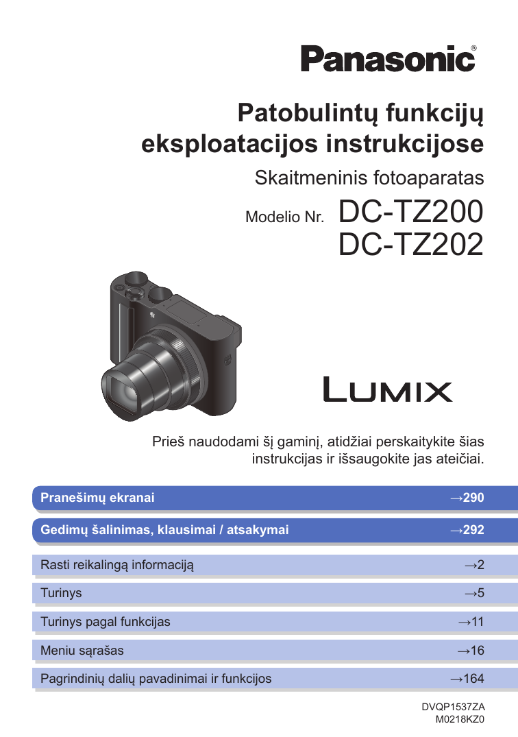 Panasonic Dctz200 Dctz202 Operating Instructions Manualzz