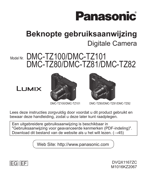 leiderschap Fabrikant Ambacht Panasonic DMCTZ100EG Handleiding | Manualzz