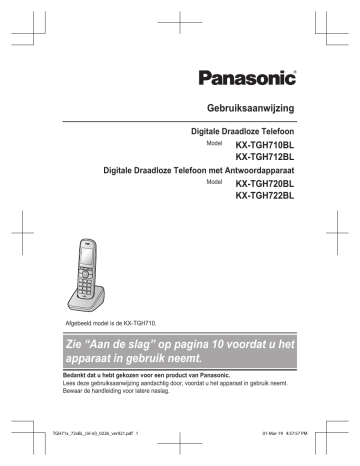 romantisch faillissement winkelwagen Panasonic KXTGH710BL Handleiding | Manualzz