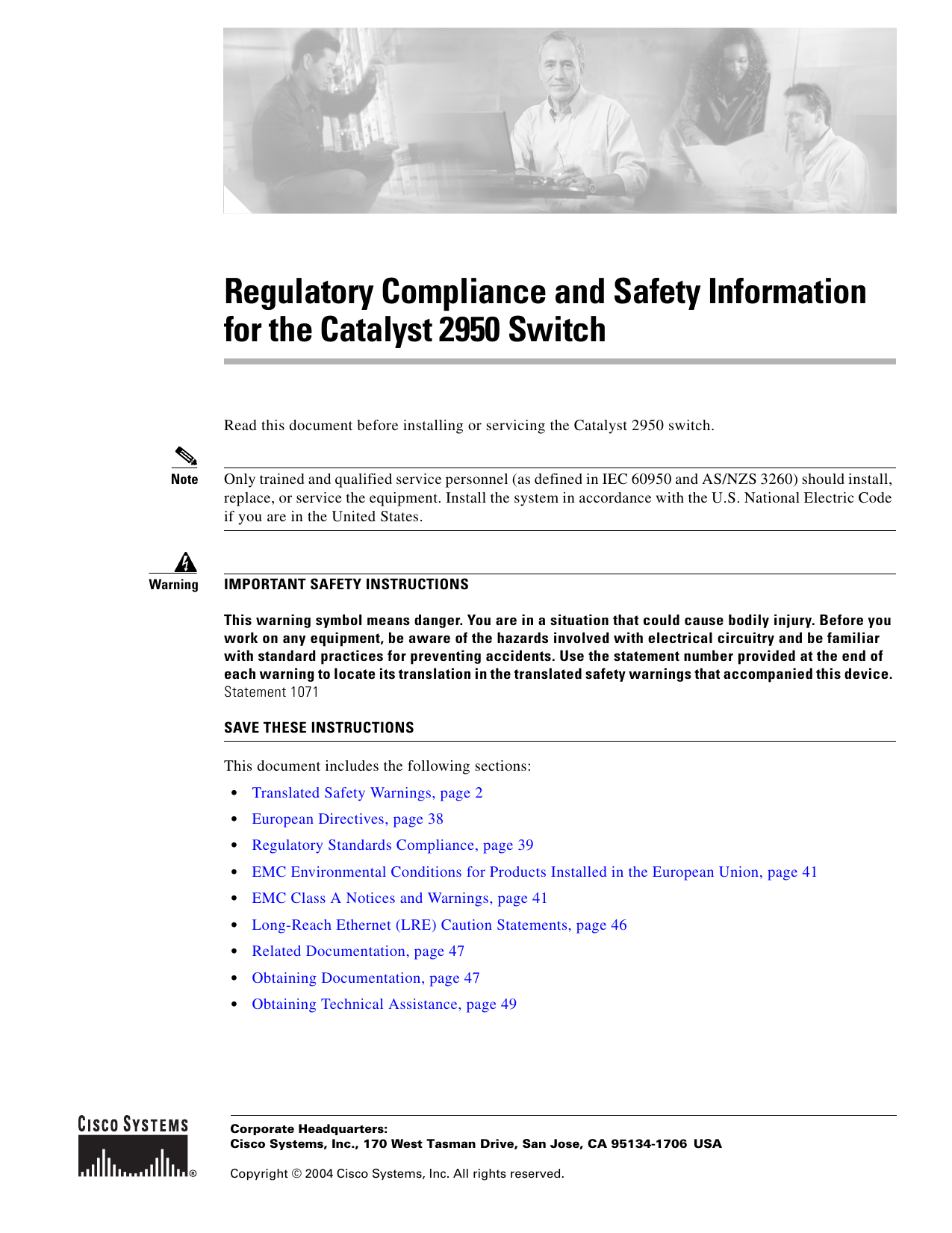 cisco 2950 switch document