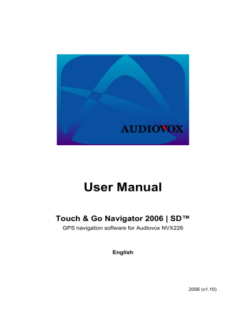 Audiovox GPS Receiver NVX226 User manual | Manualzz