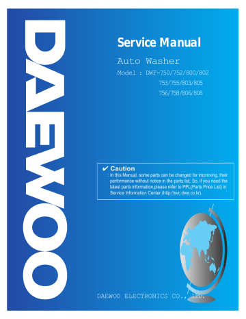 Daewoo Washer Accessories Dwf 752 User Manual Manualzz