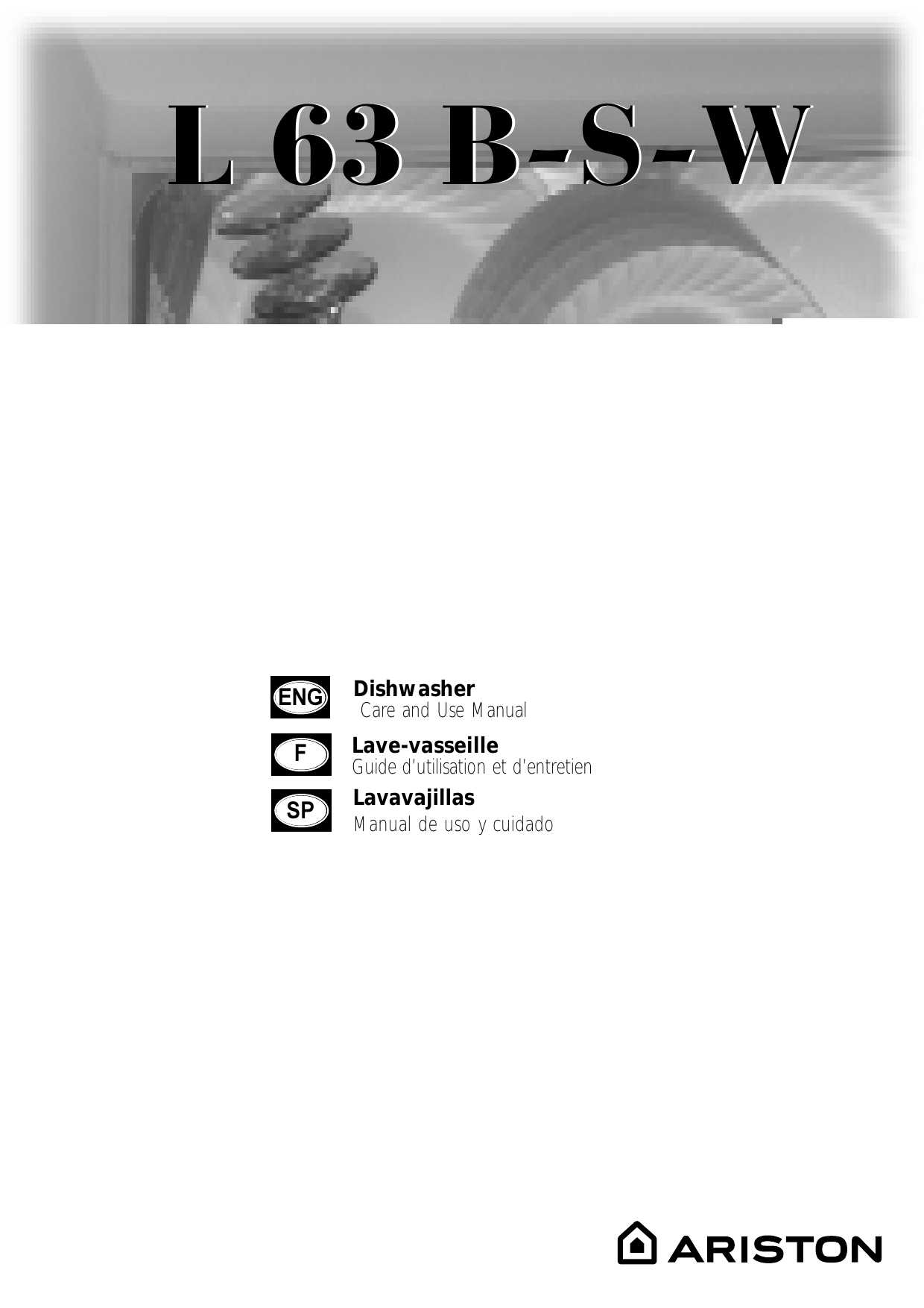 Ariston Dishwasher L 63 BSW User manual Manualzz