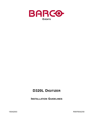Barco Graphics Tablet D320L Digitizer Installation guide | Manualzz
