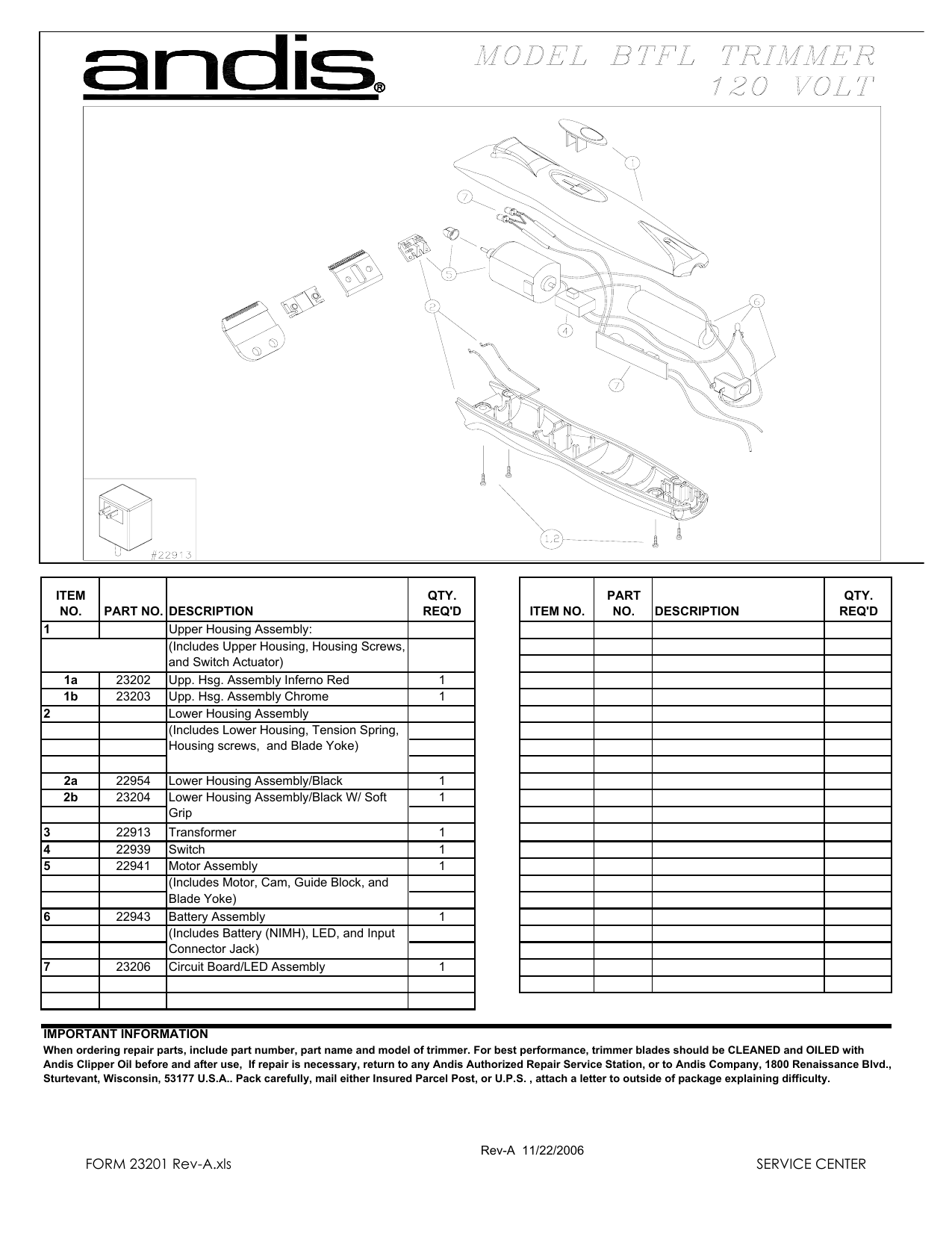 andis btf2 trimmer