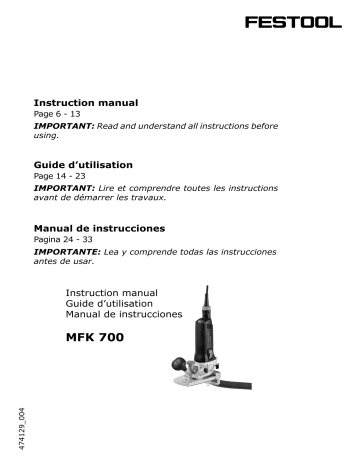 Festool Router MFK 700 User manual | Manualzz